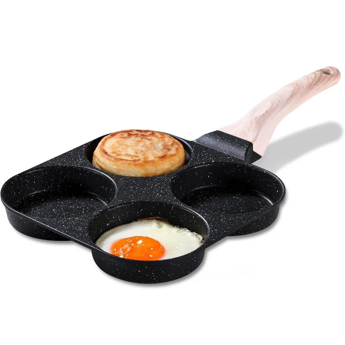 Egg Pan Omelette Pan, 4-Cup Nonstick Granite Omelette Skillet