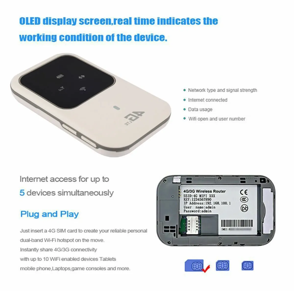Portable WiFi Router 4G LTE