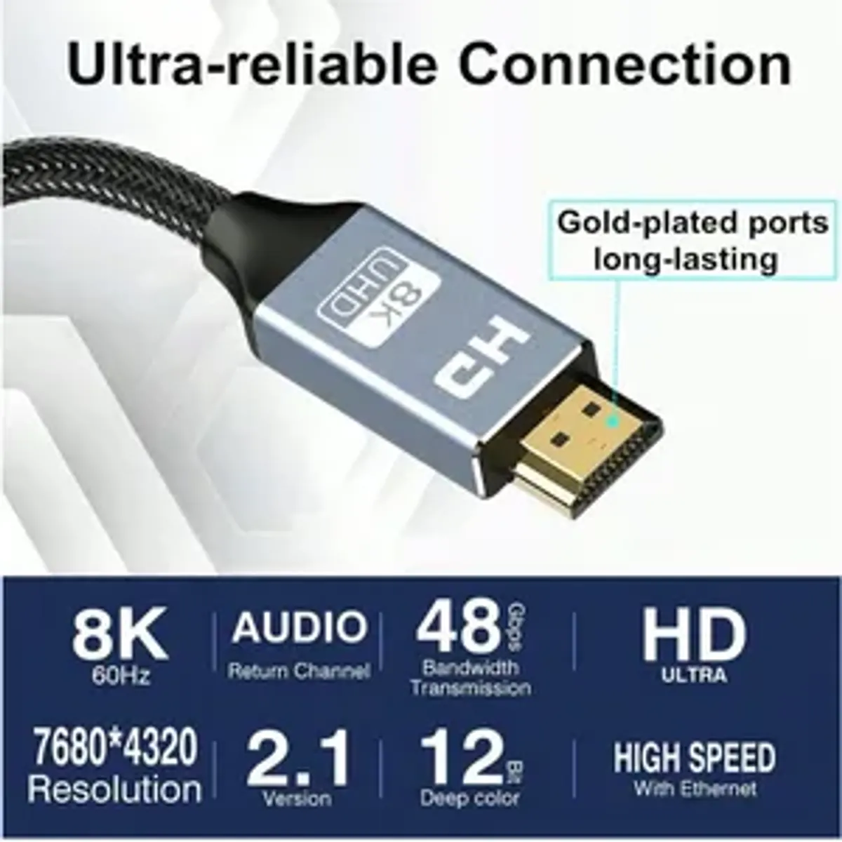 8K Ultra HDMI to HDMI Cable (9.8 ft)