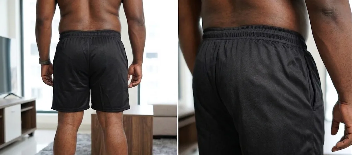 Men  Shorts Sports Team Training Wear Elastic Waist Shorts With Pockets - Size 2XL