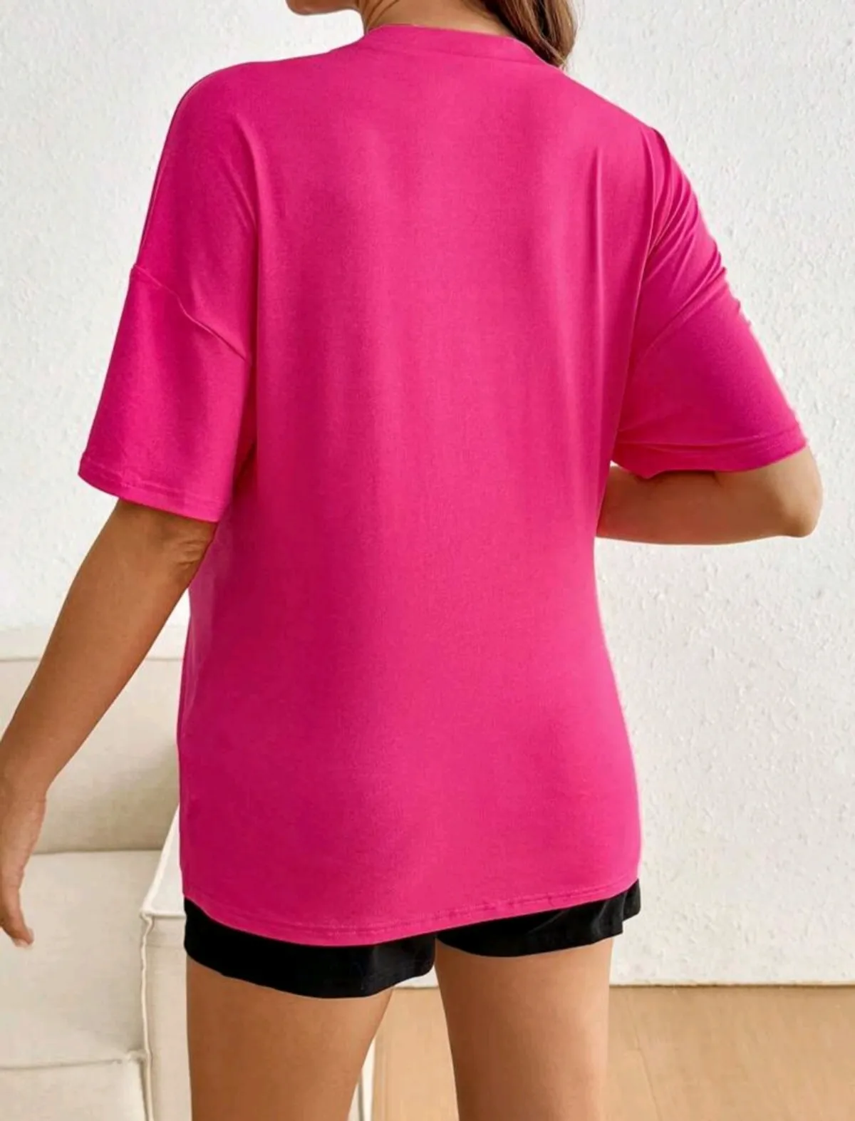 1PC Girls Cool Ripped Bear Print Short Sleeve T - Shirt, Soft Skin - Size M