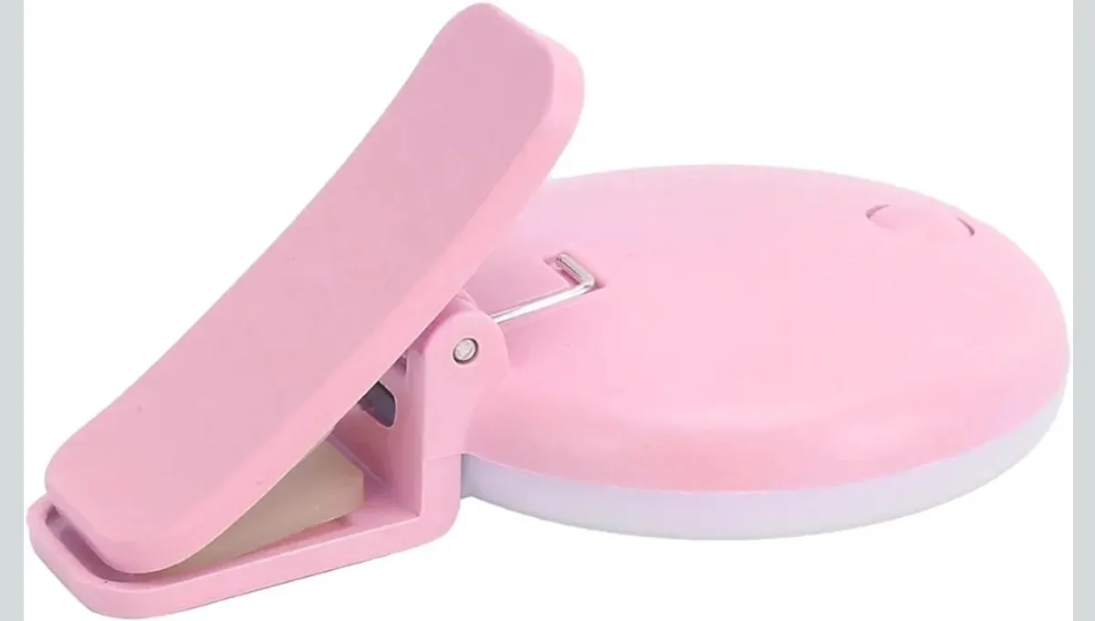 Selfie Light, Selfie Ring Light Bright for Phone for Makeup (PINK)