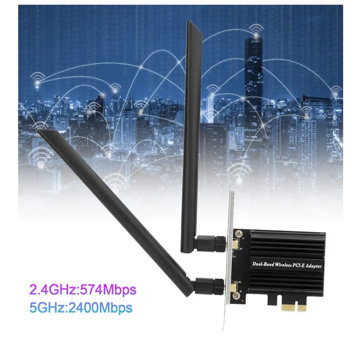 T osuny PCIe WiFi 6 (802.11ax) Bluetooth 5.1 AX 3000 Mbps Desktop WLAN Adapter Dual Band PCI-E Wireless WiFi Network Adapter Card For PC