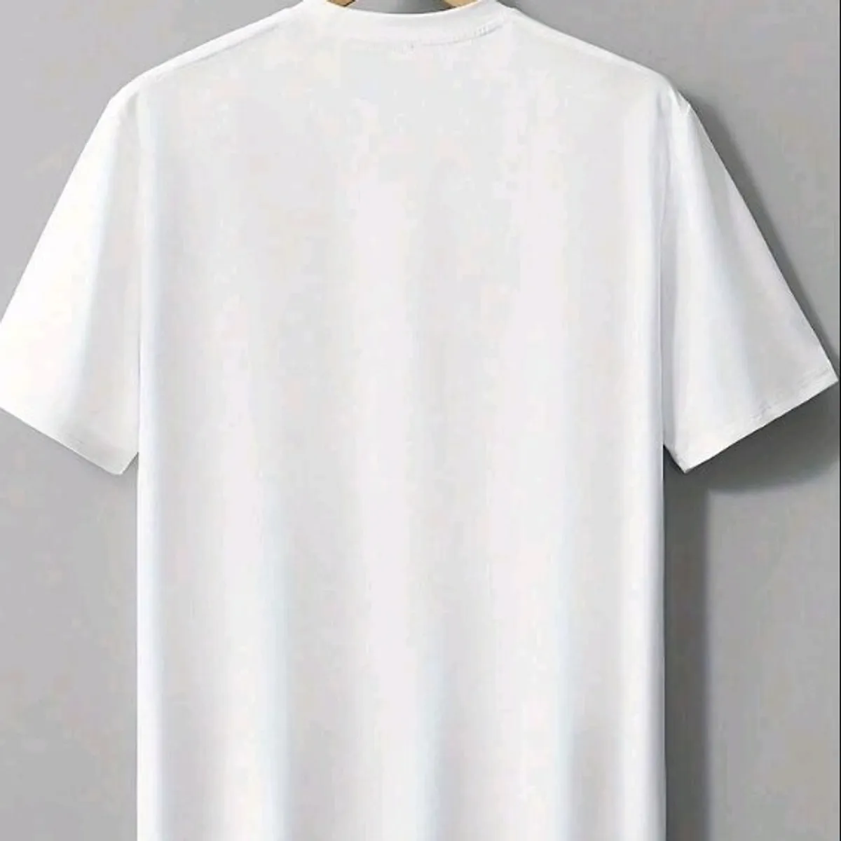 Men's White Graphic-Shirt Cotton Tees Size S