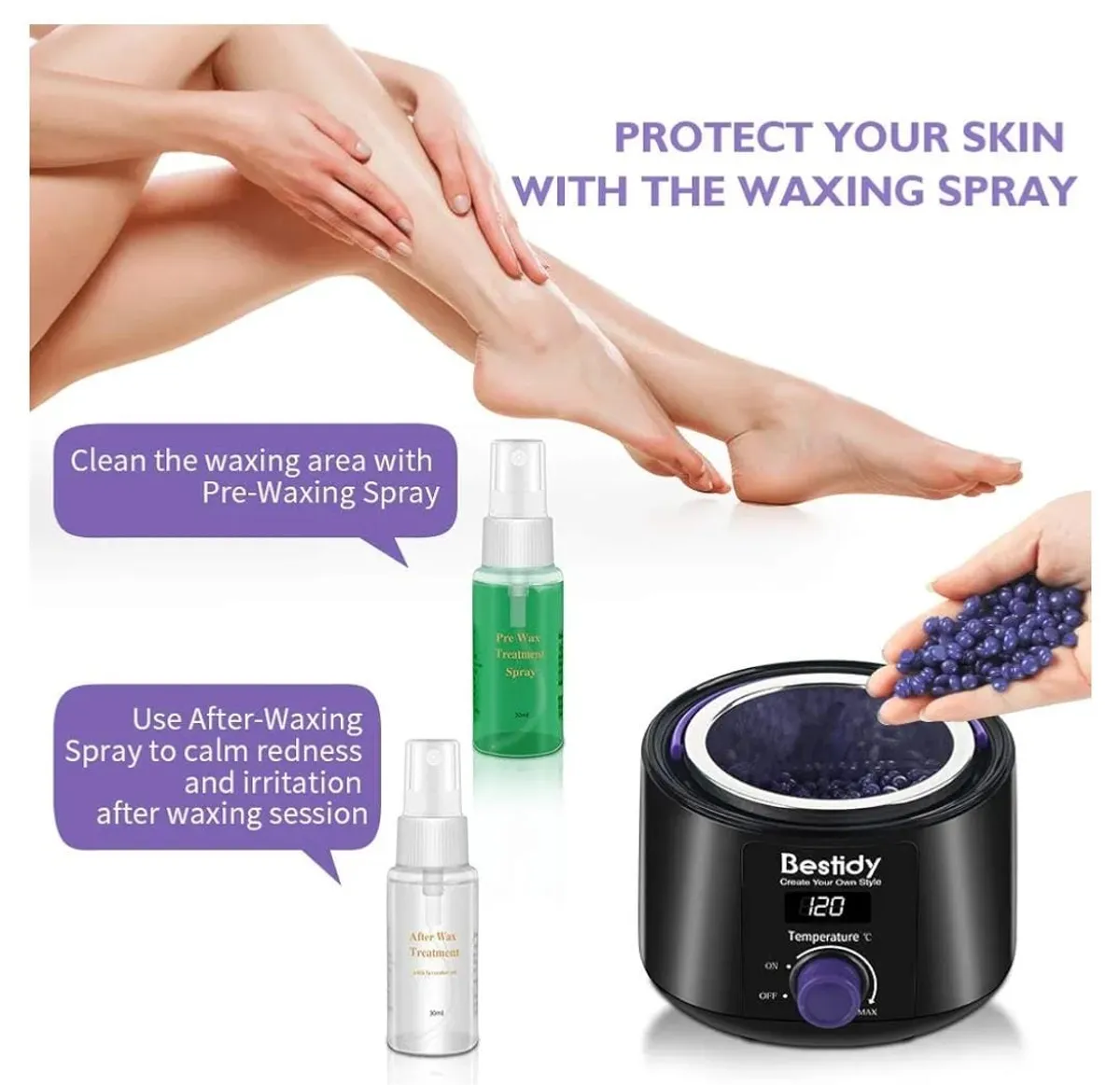 Bestidy Waxing Kit For Women Men Hair Removal