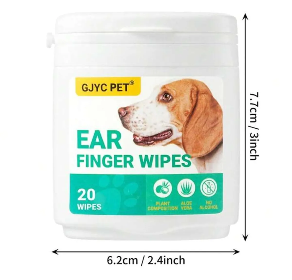 GJYC PET Dog Ear Wipes 20 Count