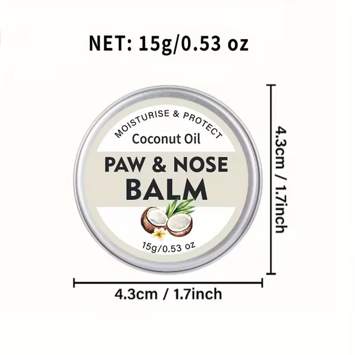 1Pc PawPals Dog Paw & Nose Balm With Coconut Oil