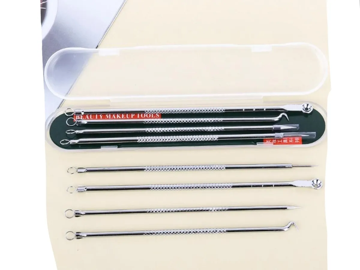 4PCS Acne Blackhead Black Spot Pimple Blemish Remover Skin Care With Case