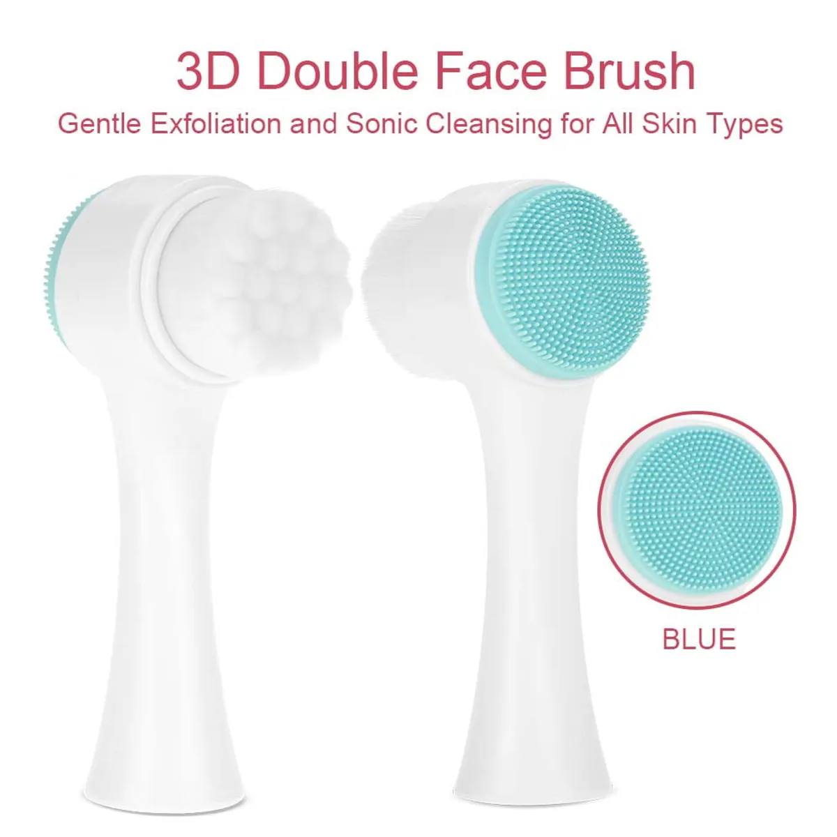 Face Cleansing Brush, Face Brush, Fiber Silicone Clean Face Cleansing Skin Whitening For Makeup Remover Oil Control