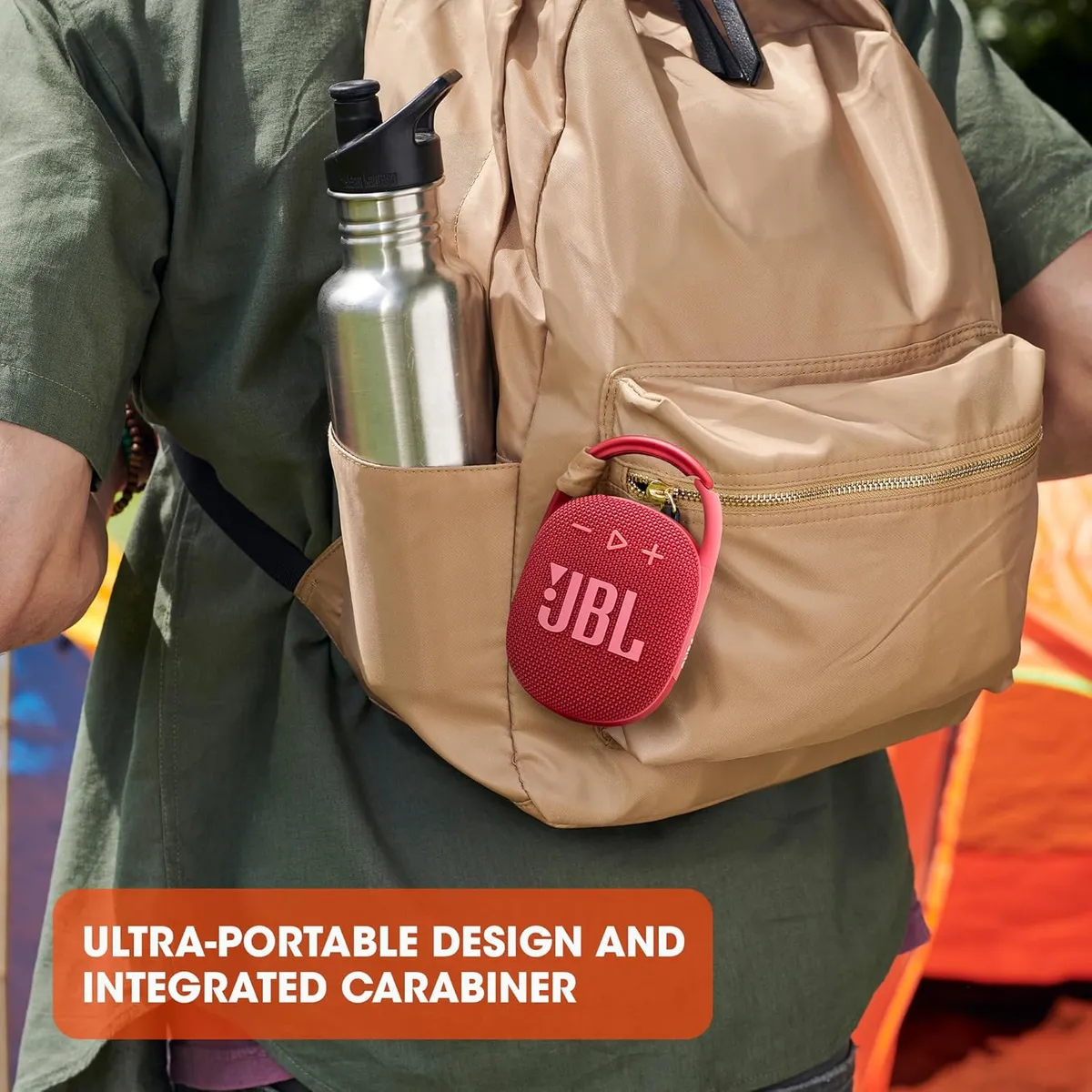 JBL Clip 4 - Premium Sound Portable Bluetooth Speaker,IP67 waterproof and dustproof, 10 hours playtime, Red