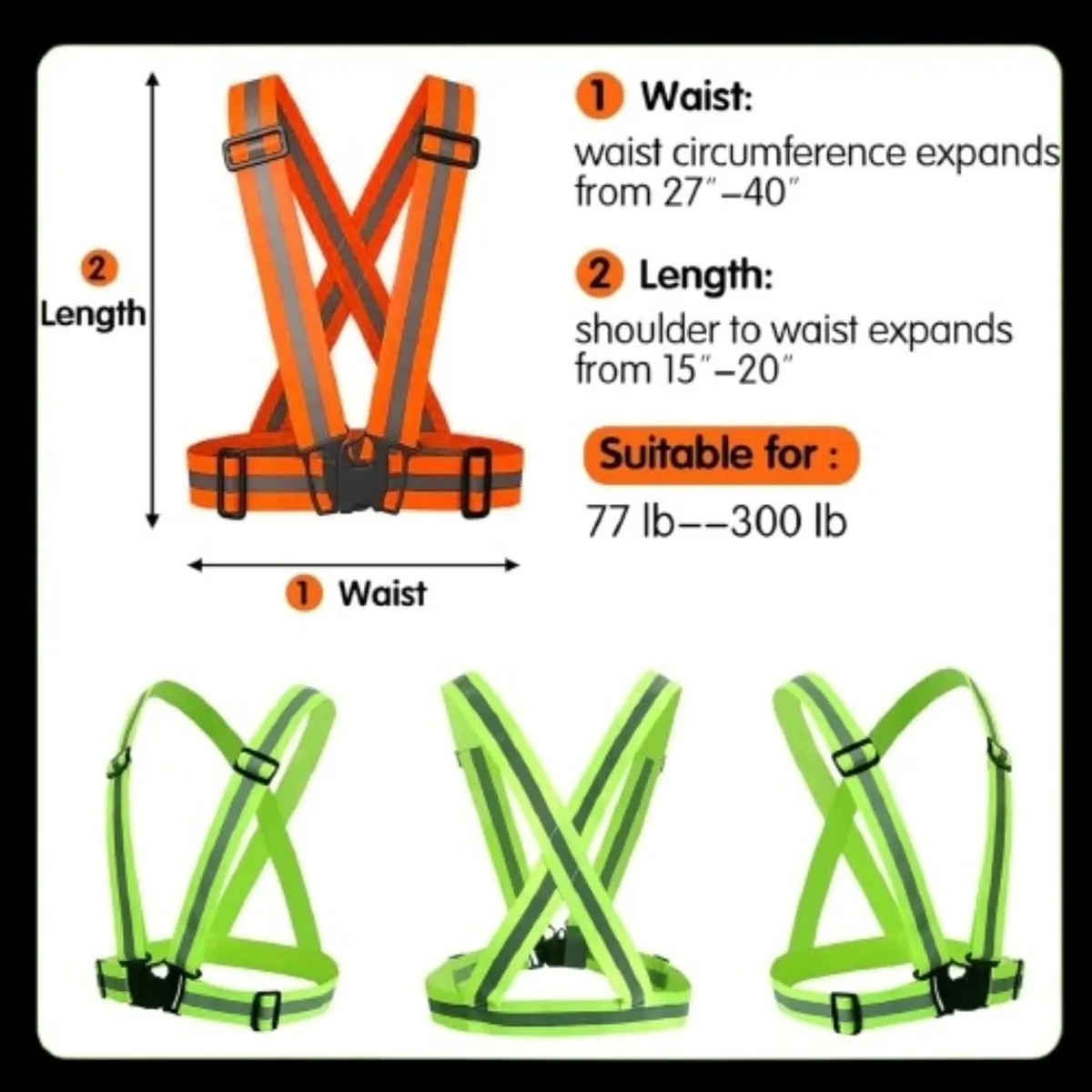 Reflective Safety Harness Straps