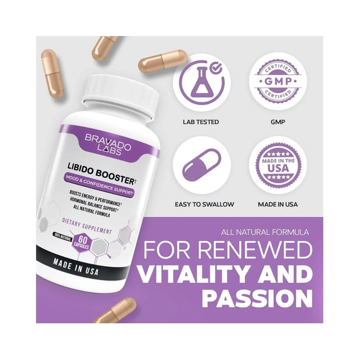 Female Libido Enhancer 60 Capsules Bravado Labs