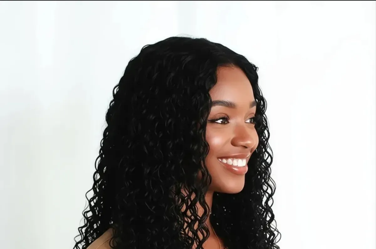 10-Inch T Part  Small Curl Synthetic Wig  4x4 Lace Front For Women,  Full Head Wig, Wavy Curl, Natural Fluffy, Glueless Long Wig