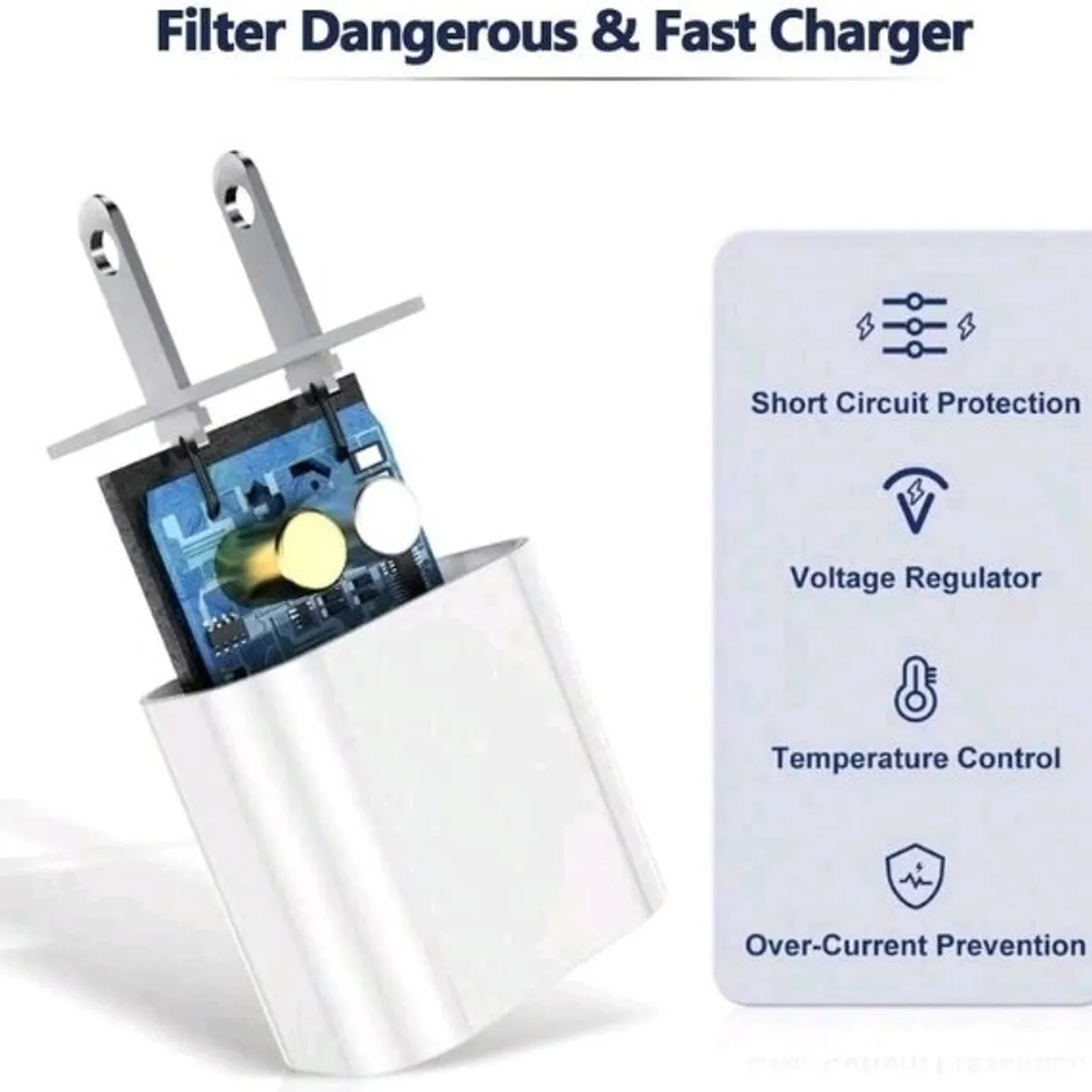 USB-C Power Adapter + 3.3FT/100CM High-Efficiency USB-C To Lightning Data Cable, Compatible With IPhone 14 13 12 Series