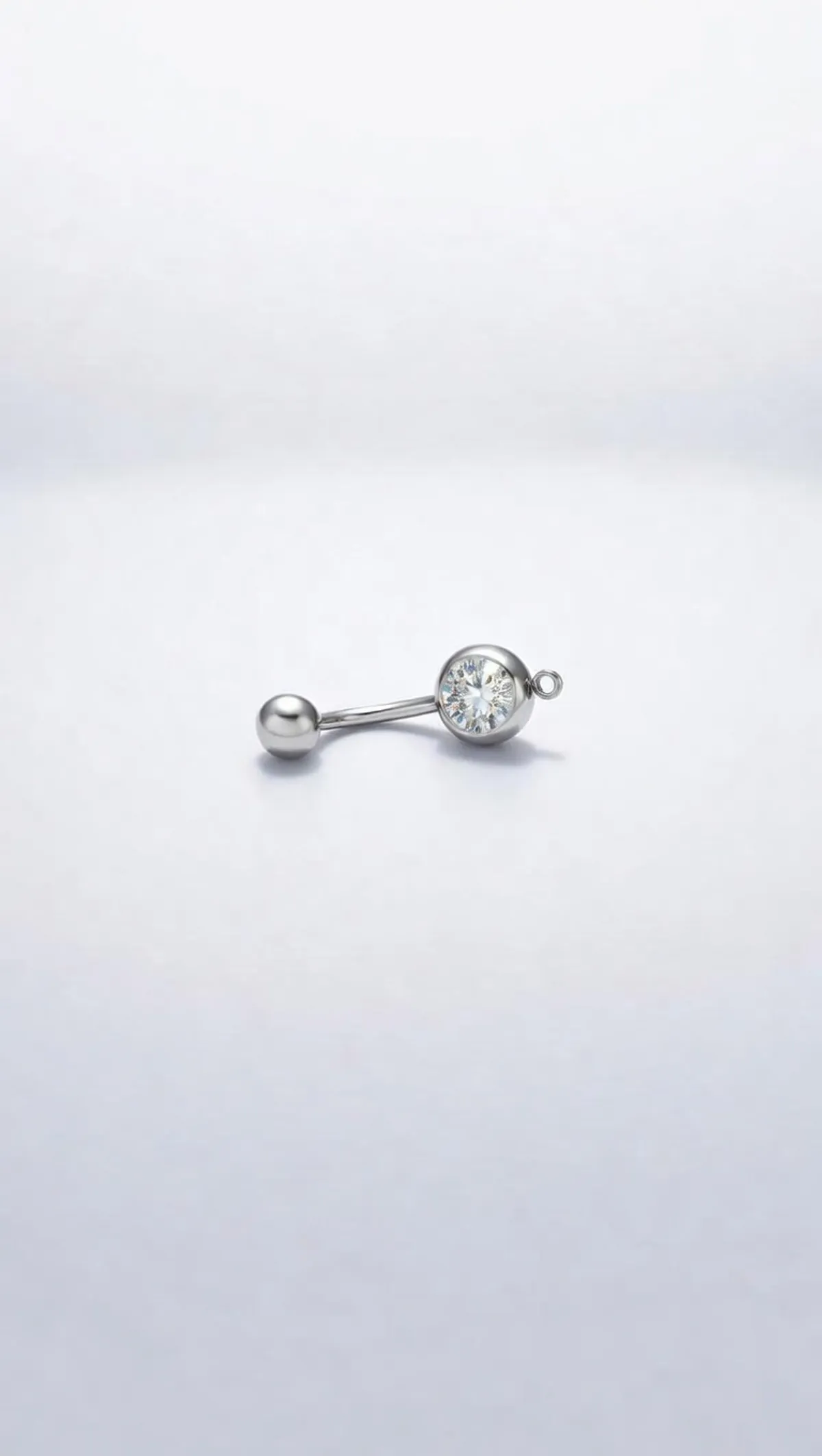 1 PC Woman Silver Navel Ring