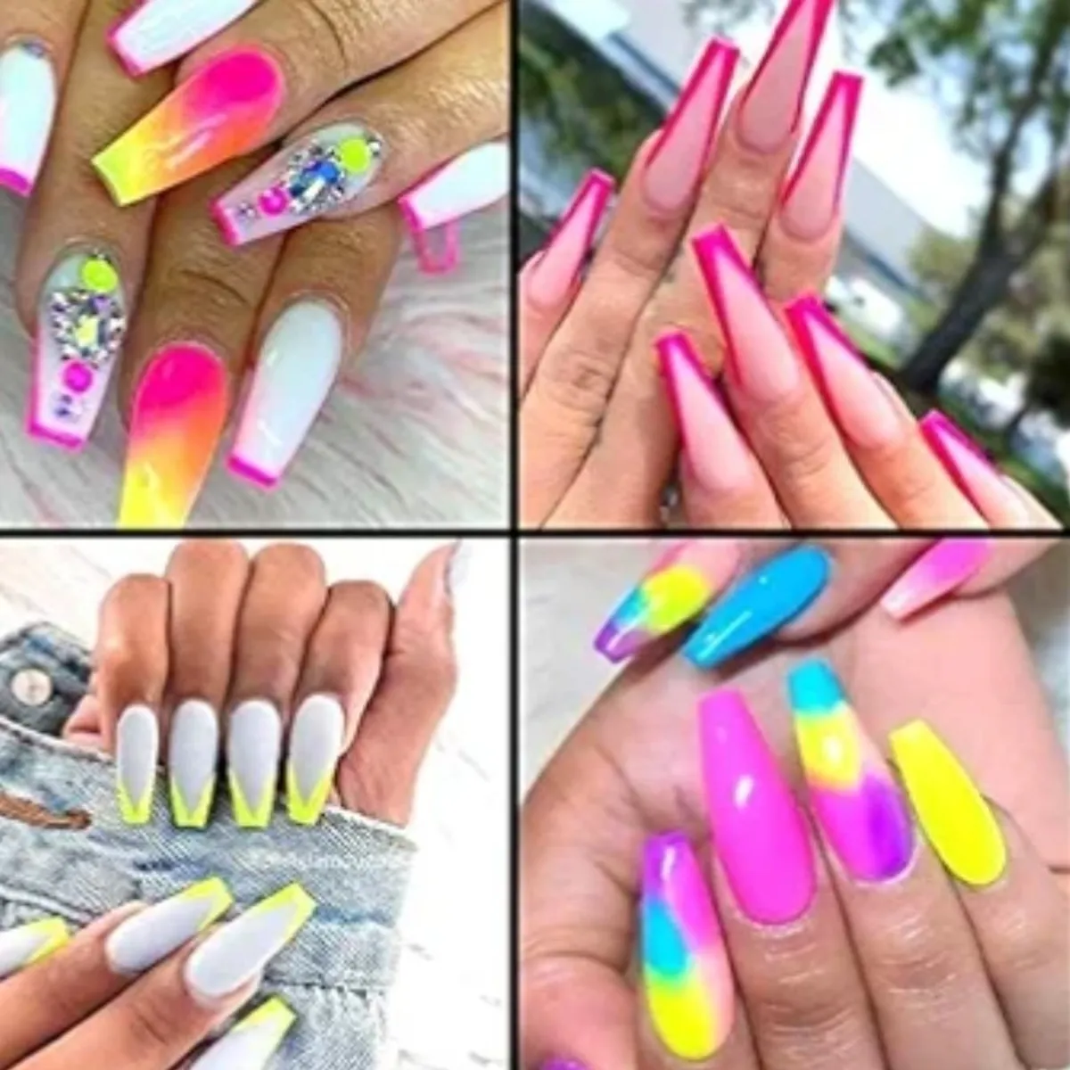 1pk/9pcs Brightly Colored Cosmetic Pigments or Nail art Powders