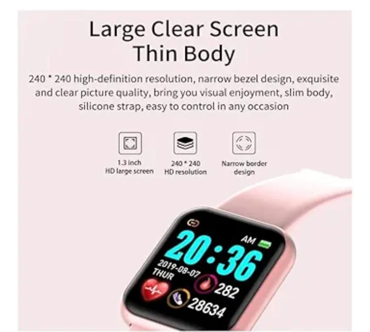 Pink Smart Watch