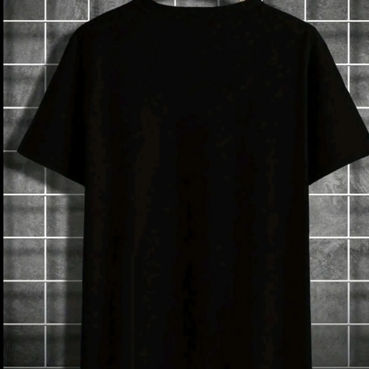 Men's  Black Paris Printed  Short-Sleeve T-Shirt-Size M