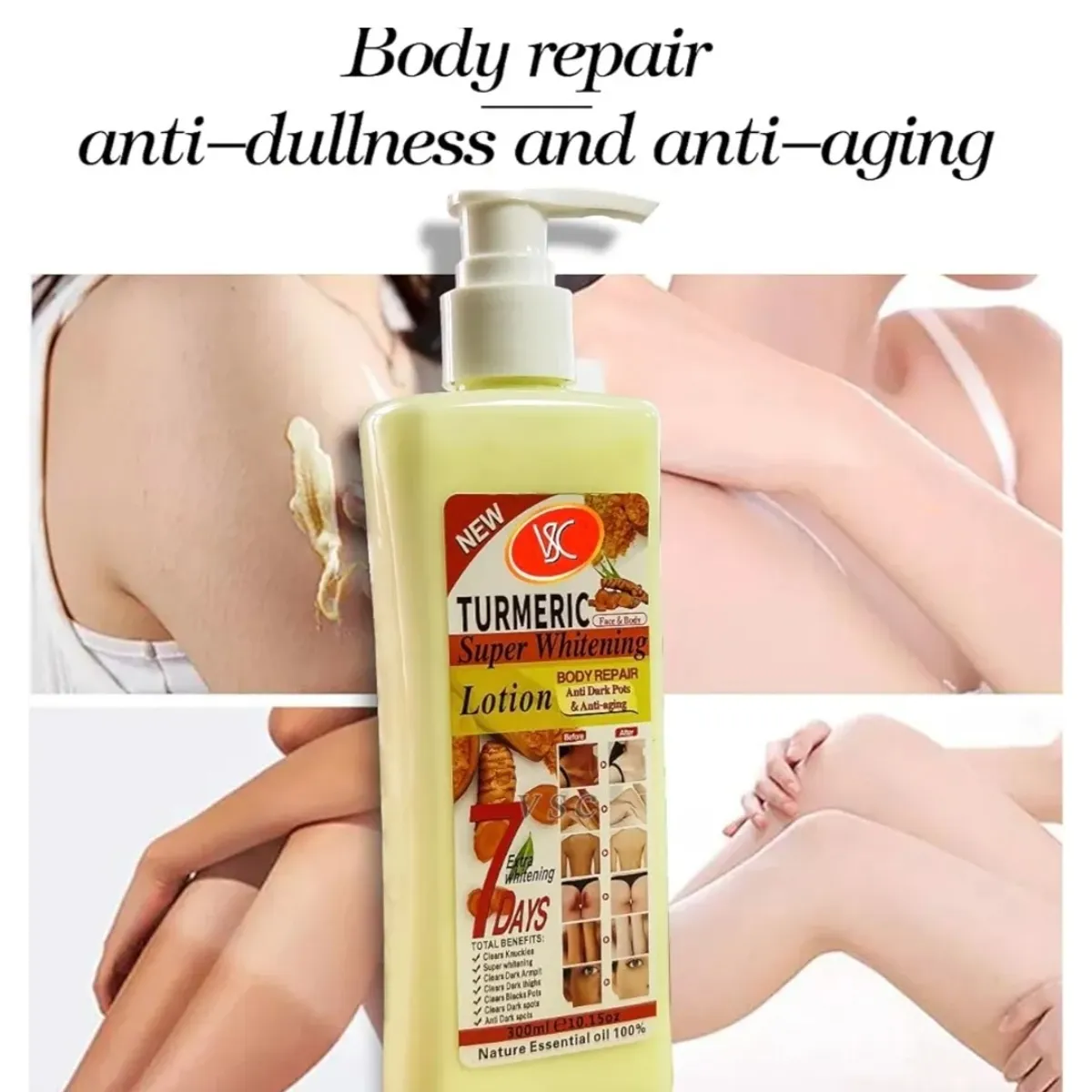 Turmeric lotion Super Whitening Face & Body Moisturizer-Size 15oz