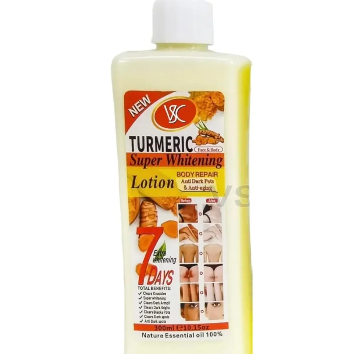 Turmeric lotion Super Whitening Face & Body Moisturizer-Size 15oz
