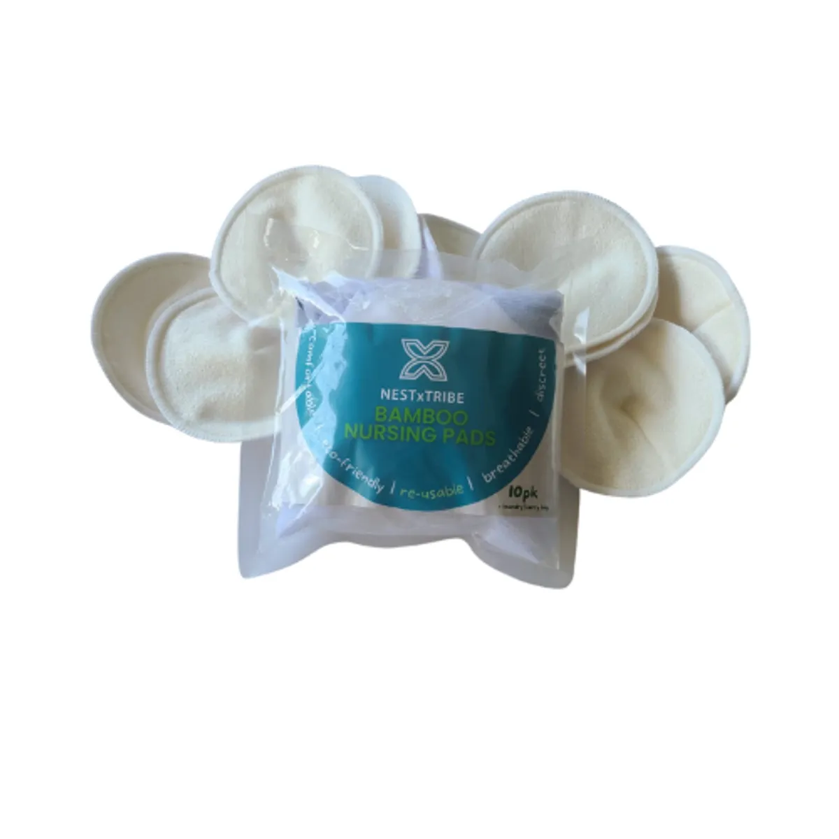 NESTxTRIBE Breastfeeding Basics Kit – 10 Reusable Bamboo Nursing Pads & One 0.5 oz Cradle of Life Nipple Balm Bundle
