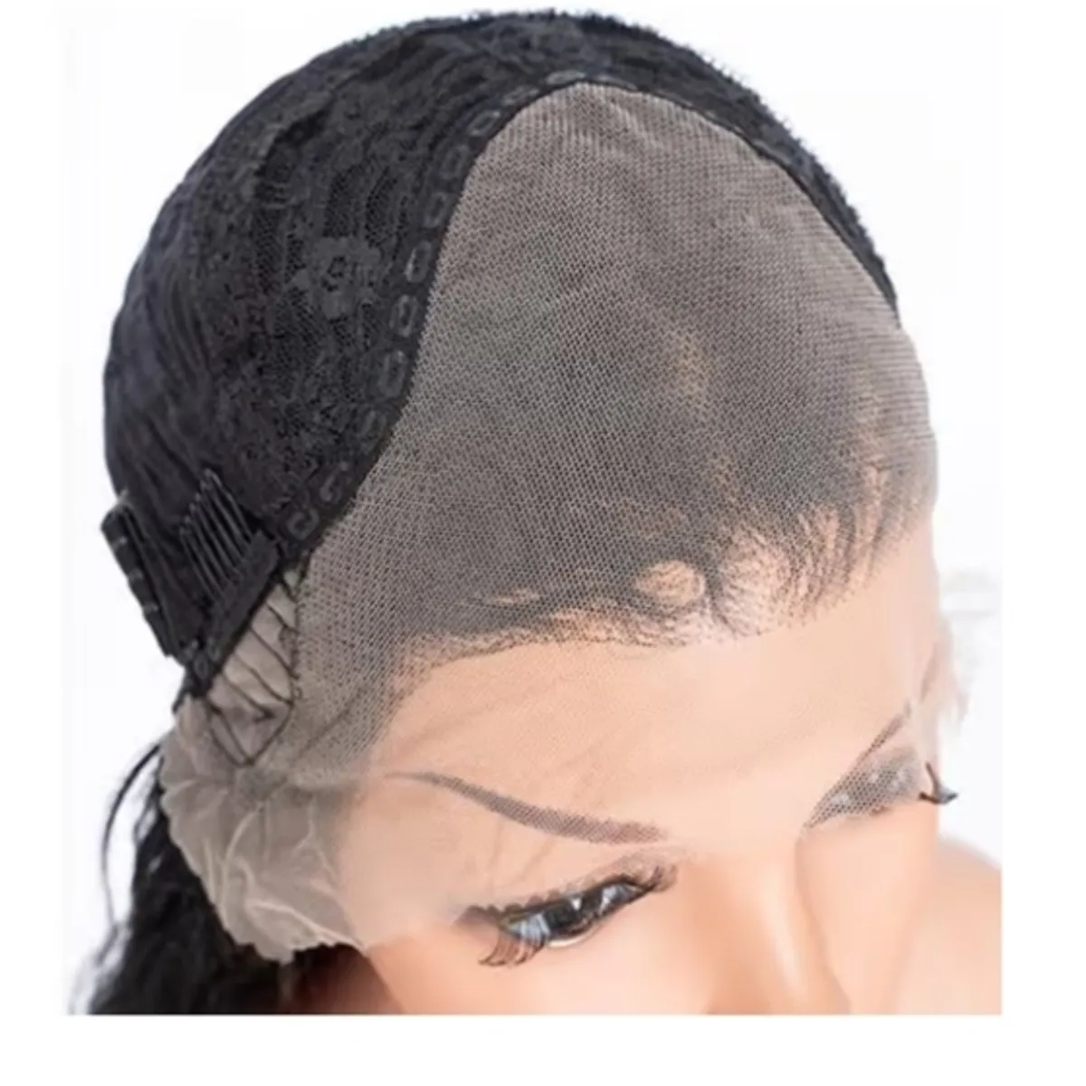26 Inch Synthetic Lace Front Wig ( Colour Black)