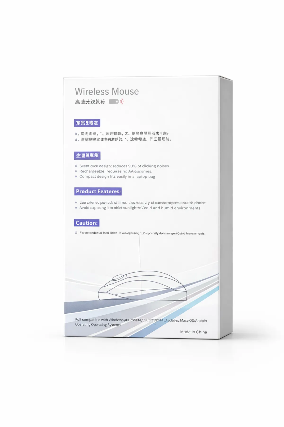 Portable Mini Wireless Mouse , Rechargeable, RGB Backlit, Silent Click | Works on Laptop & Desktop – Black