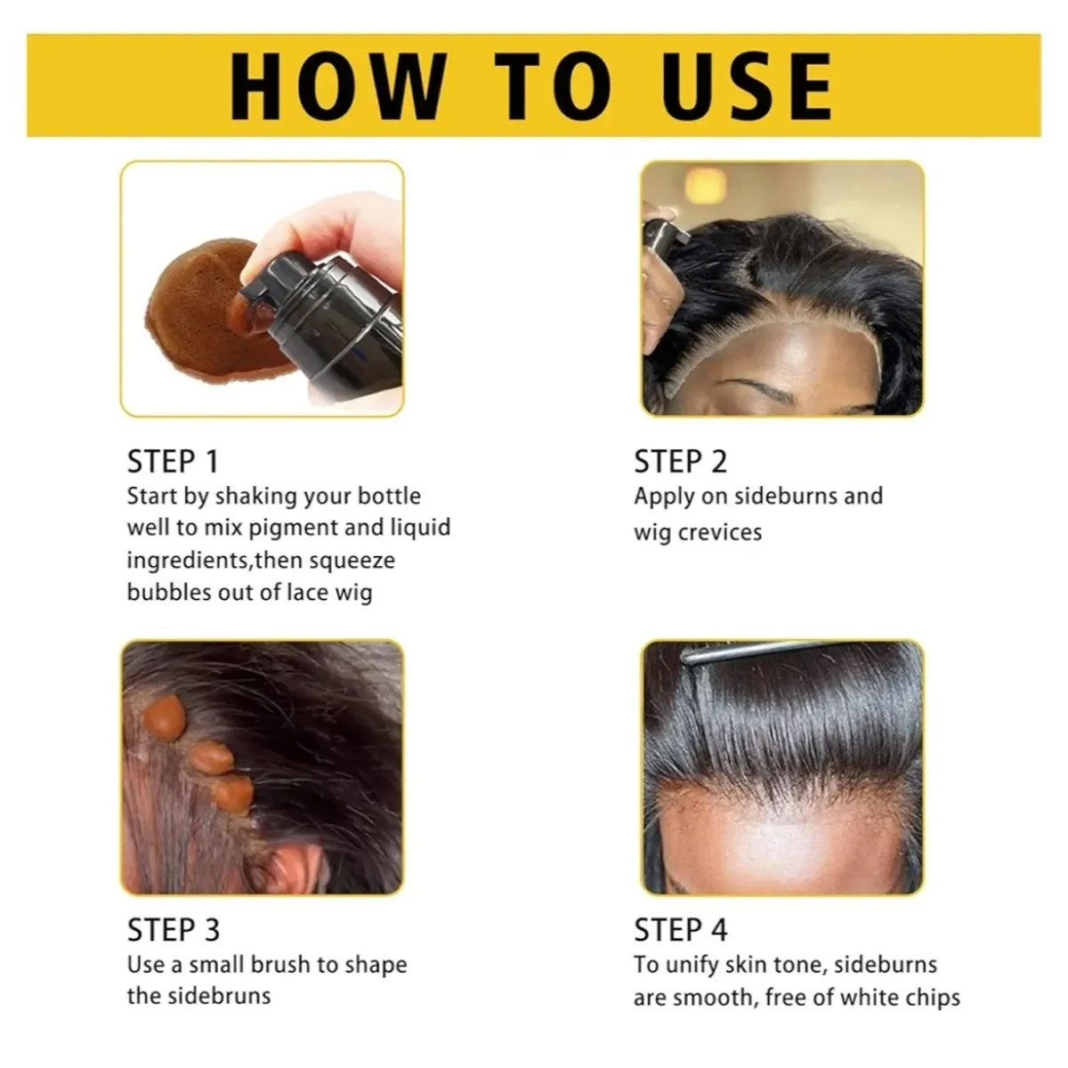 Lace Tint Mousse for Wigs Melts Lace Foam Tint(Medium Brown)