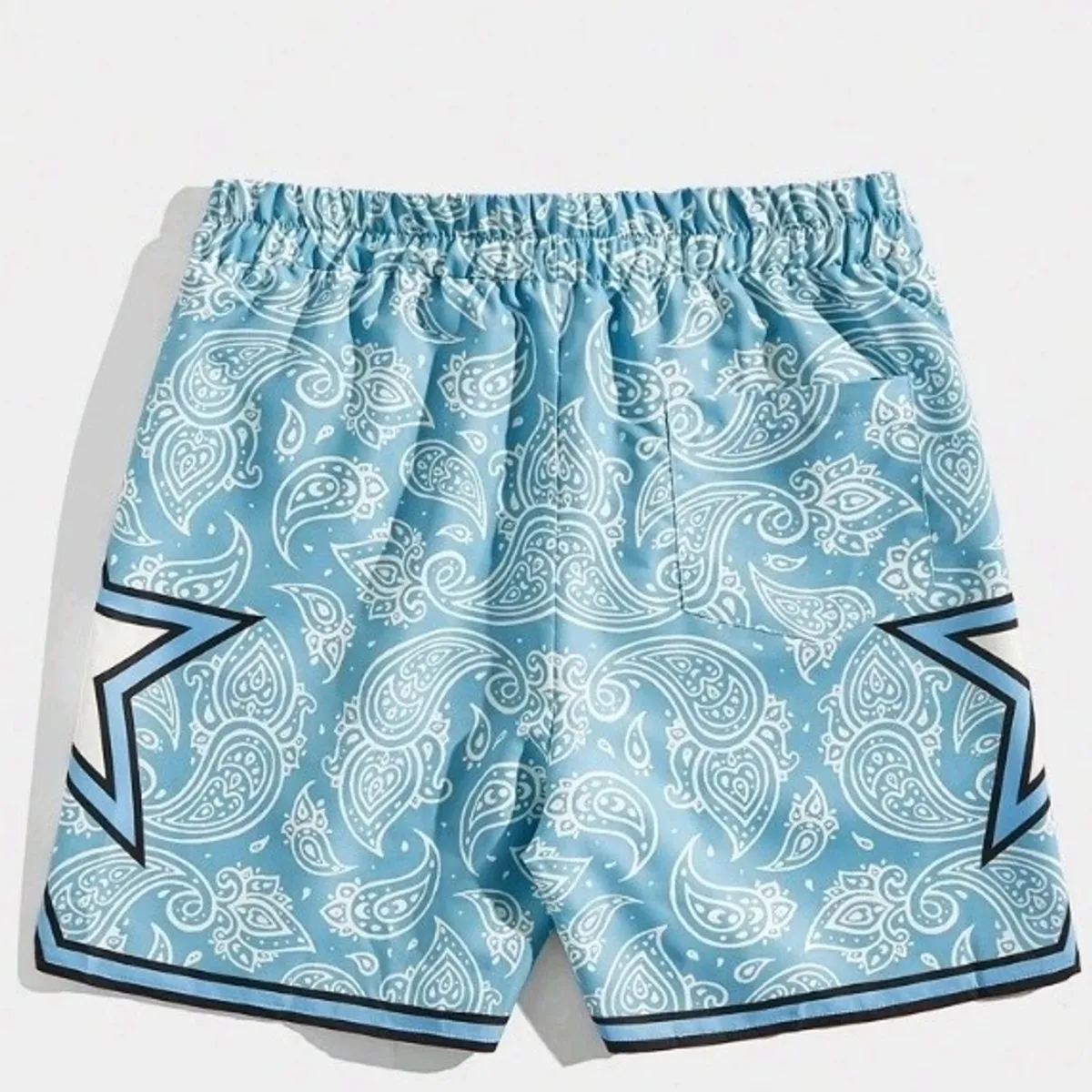 MEN  Print Drawstring Shorts Size M