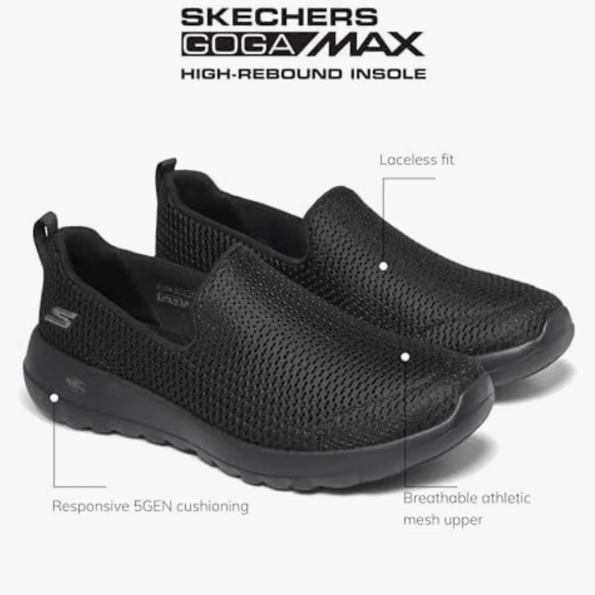 Skechers Go Walk Joy Womens Sneaker, Black - Size 8