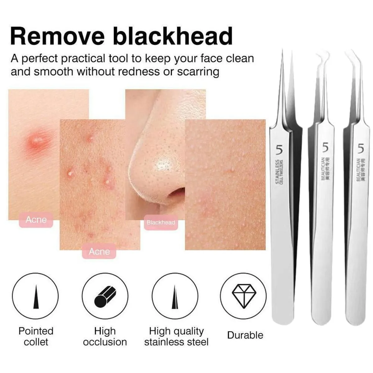 No. 5 Acne Blackhead Removal Tweezers