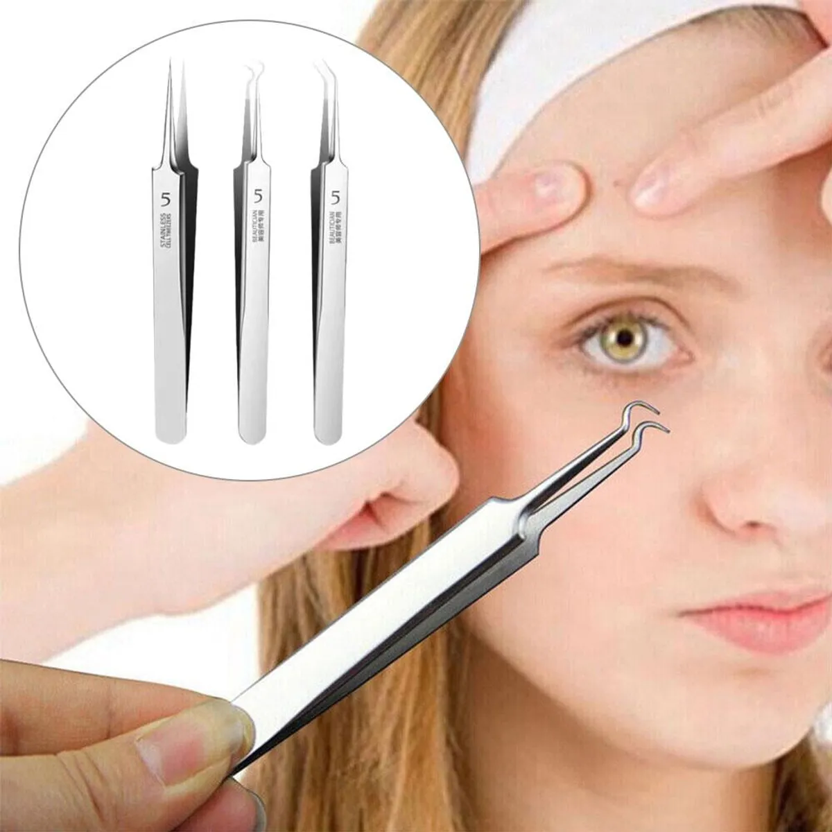 No. 5 Acne Blackhead Removal Tweezers