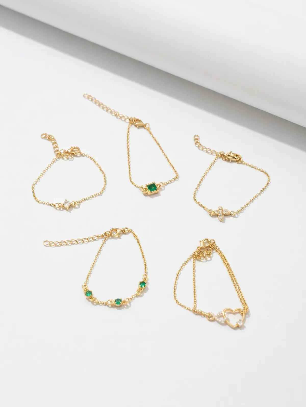 5 PCS Gold Anklets For Women