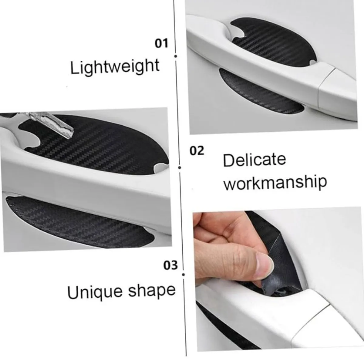 8pcs Car Handle Protective Stickers Scratch