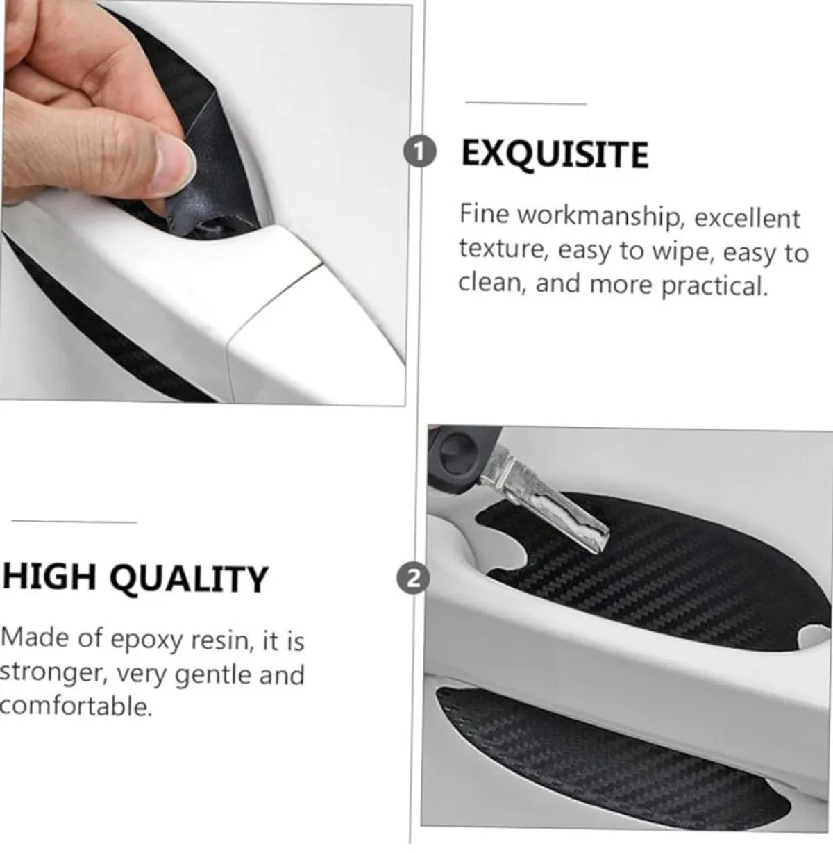 8pcs Car Handle Protective Stickers Scratch