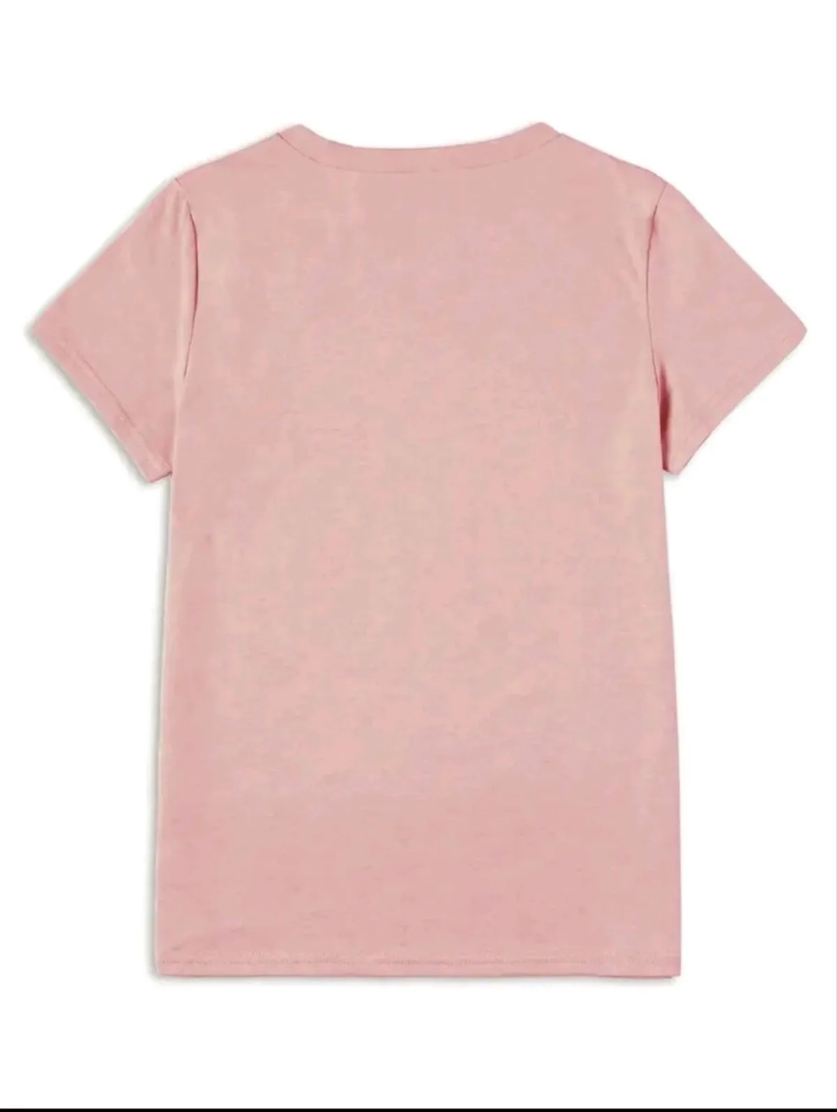 Women Summer Casual Short Sleeve T-Shirt With Letter And Eyelash Print Graphic Tees Women Tops -Size L