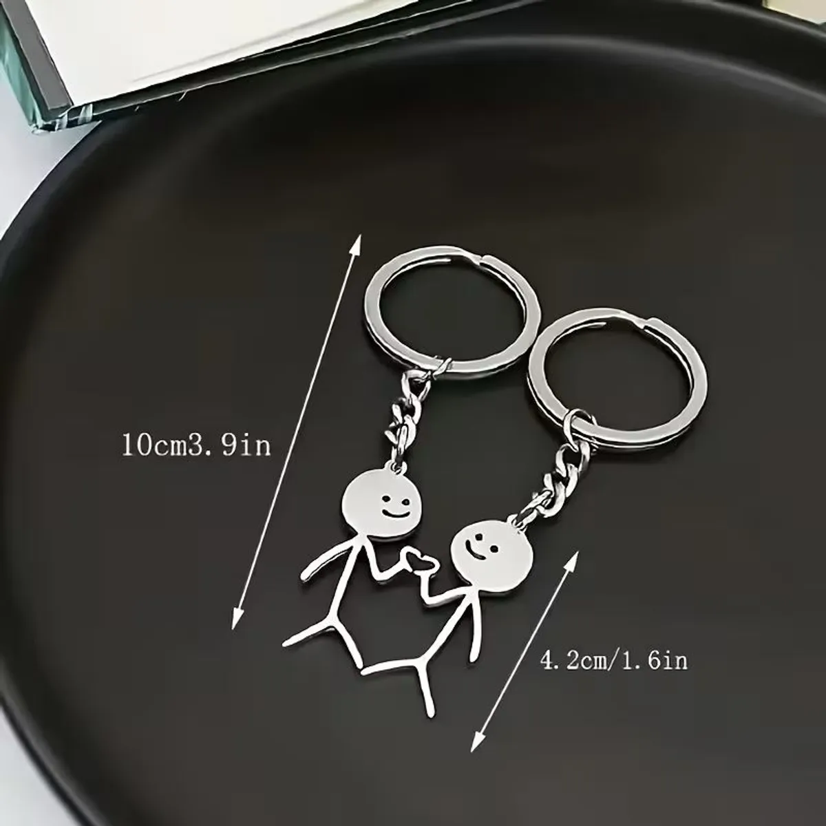 A Pair Of Stylish And Cute Couple Keychains