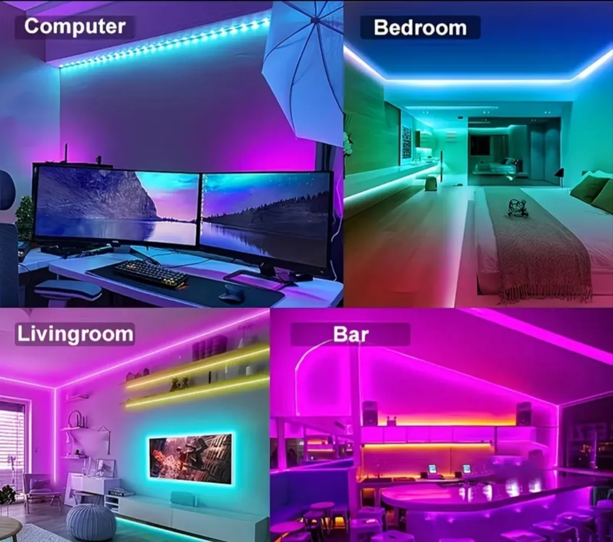 LED STRIP LIGHTS - Size 65.6 FT