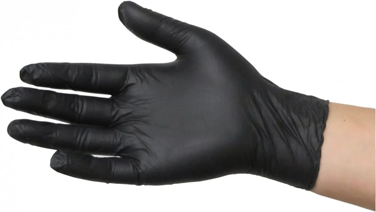 Black Nitrile Exam Gloves Thickened Durable Household Cleaning Gloves for Kitchen Cooking Hair Dyeing Tattoo