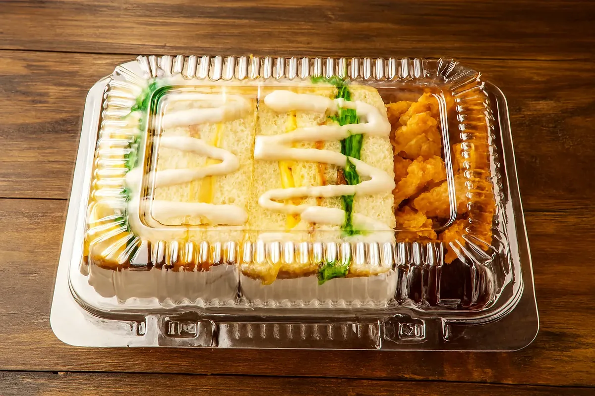 Large Sandwich with popcorn chicken