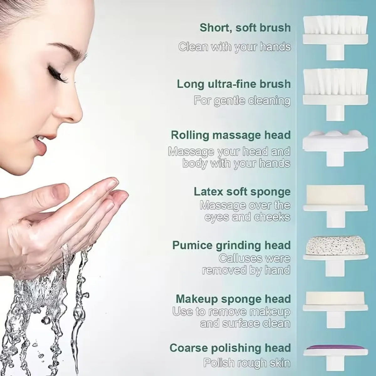 7-in-1 Electric Facial Cleanser Facial Brush