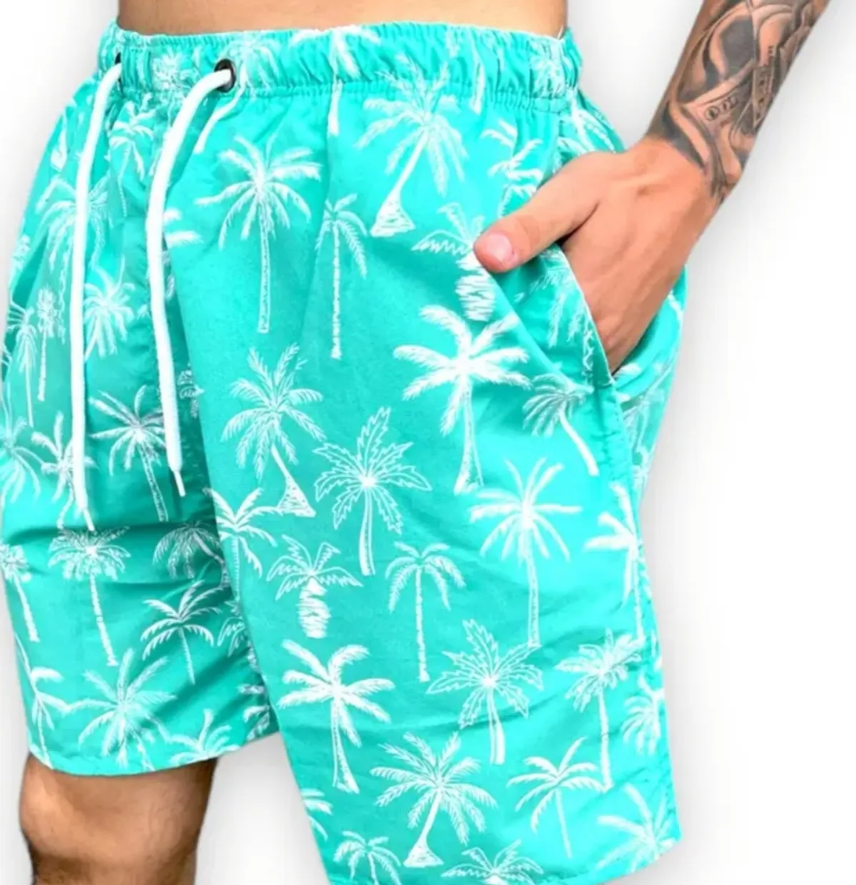 Men's Palm Wave  Swim Trunks - Size XS