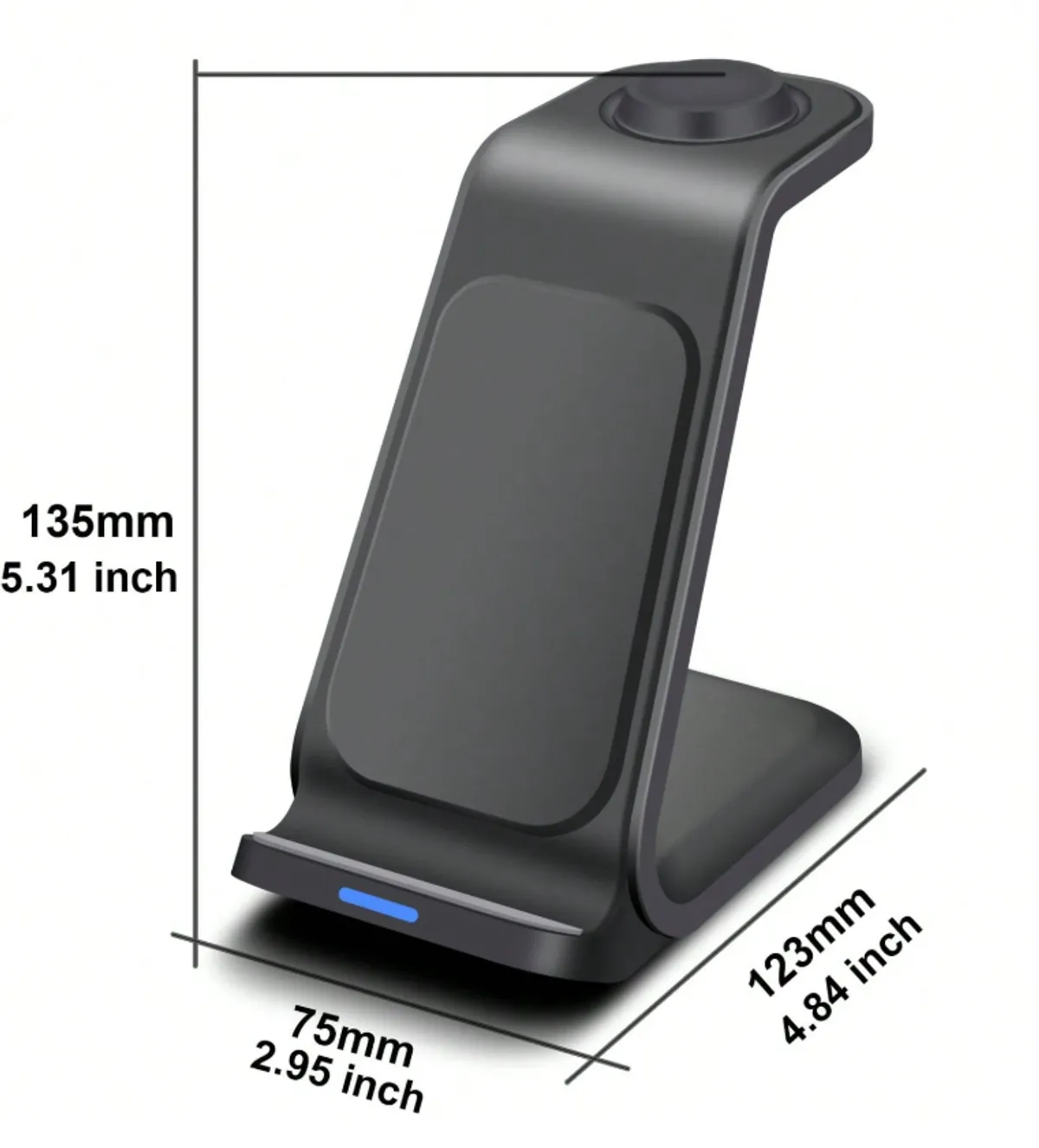 3-In-1 Wireless Charging Station 15W, BLK