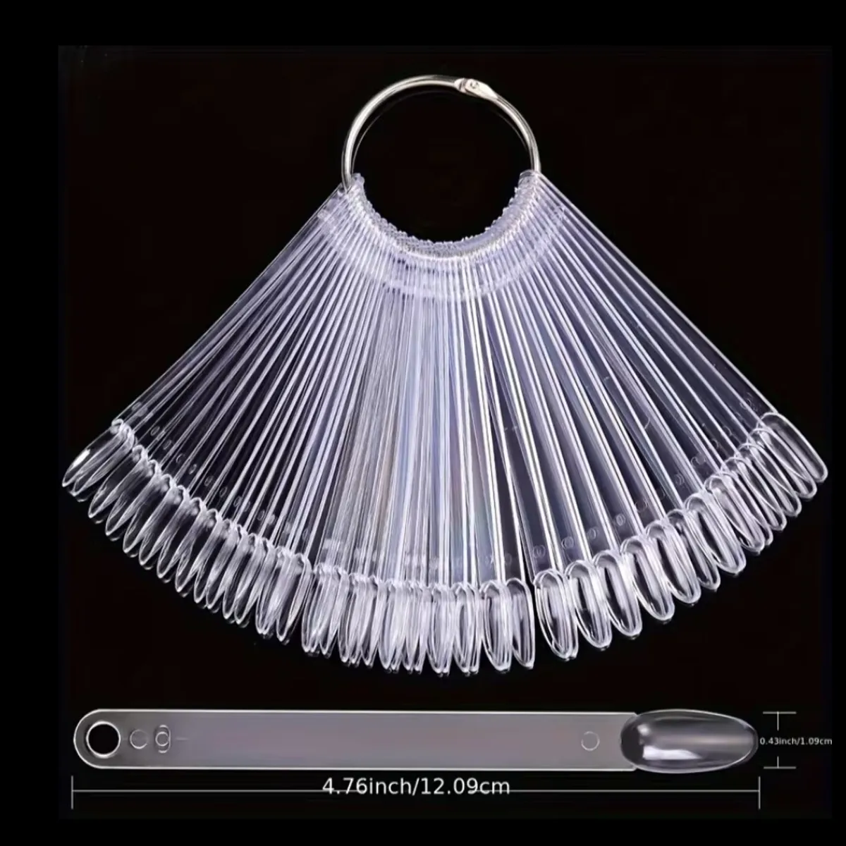 50pcs Nail Swatch Sticks with Ring for Nail Color Display