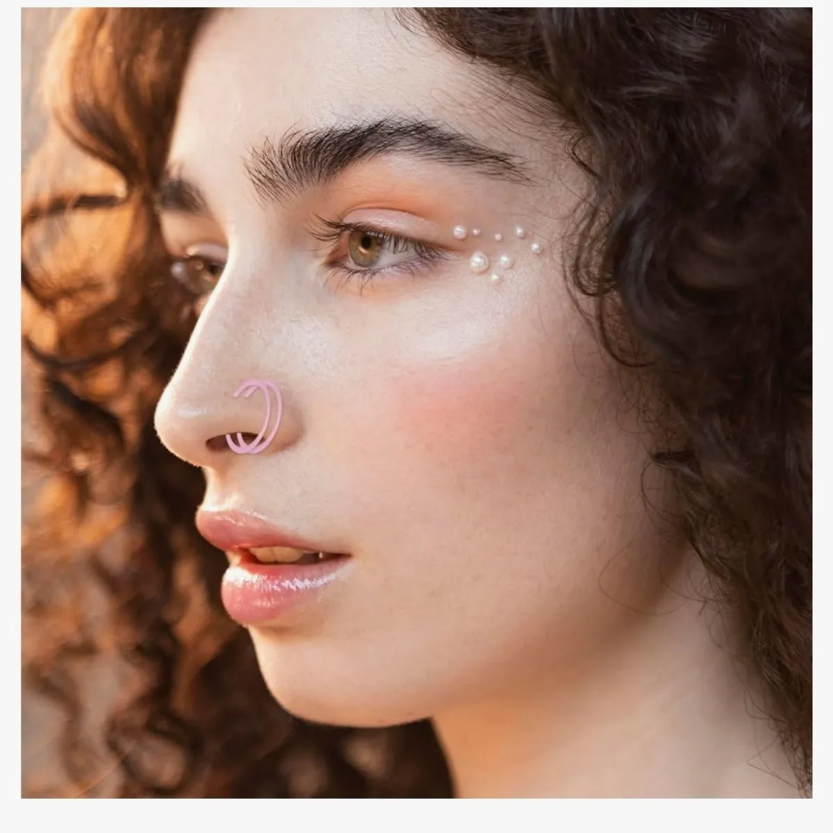 8PCS 20g Plastic Nose Rings for Surgery (8 Color)