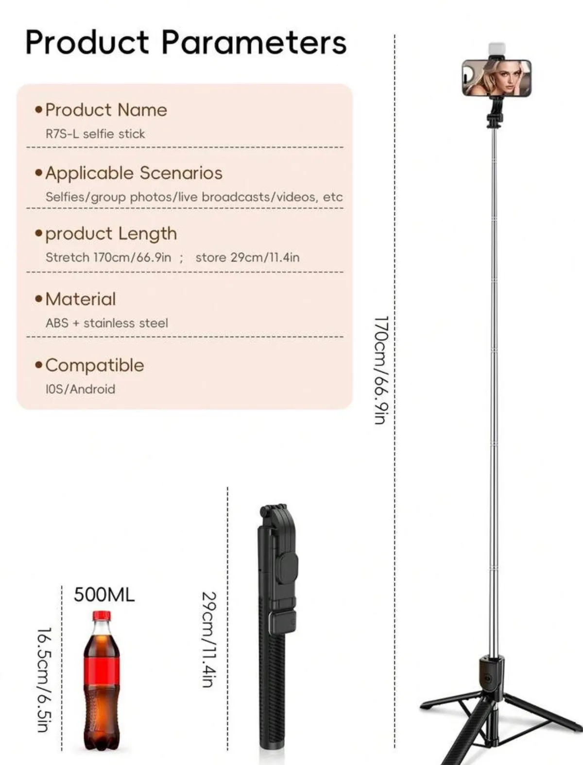 Portable Tripod with light