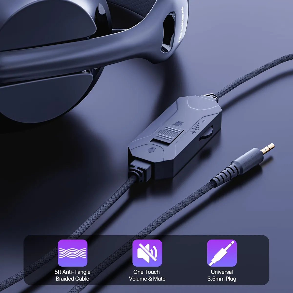 Gaming Headset with Microphone, Lightweight Design