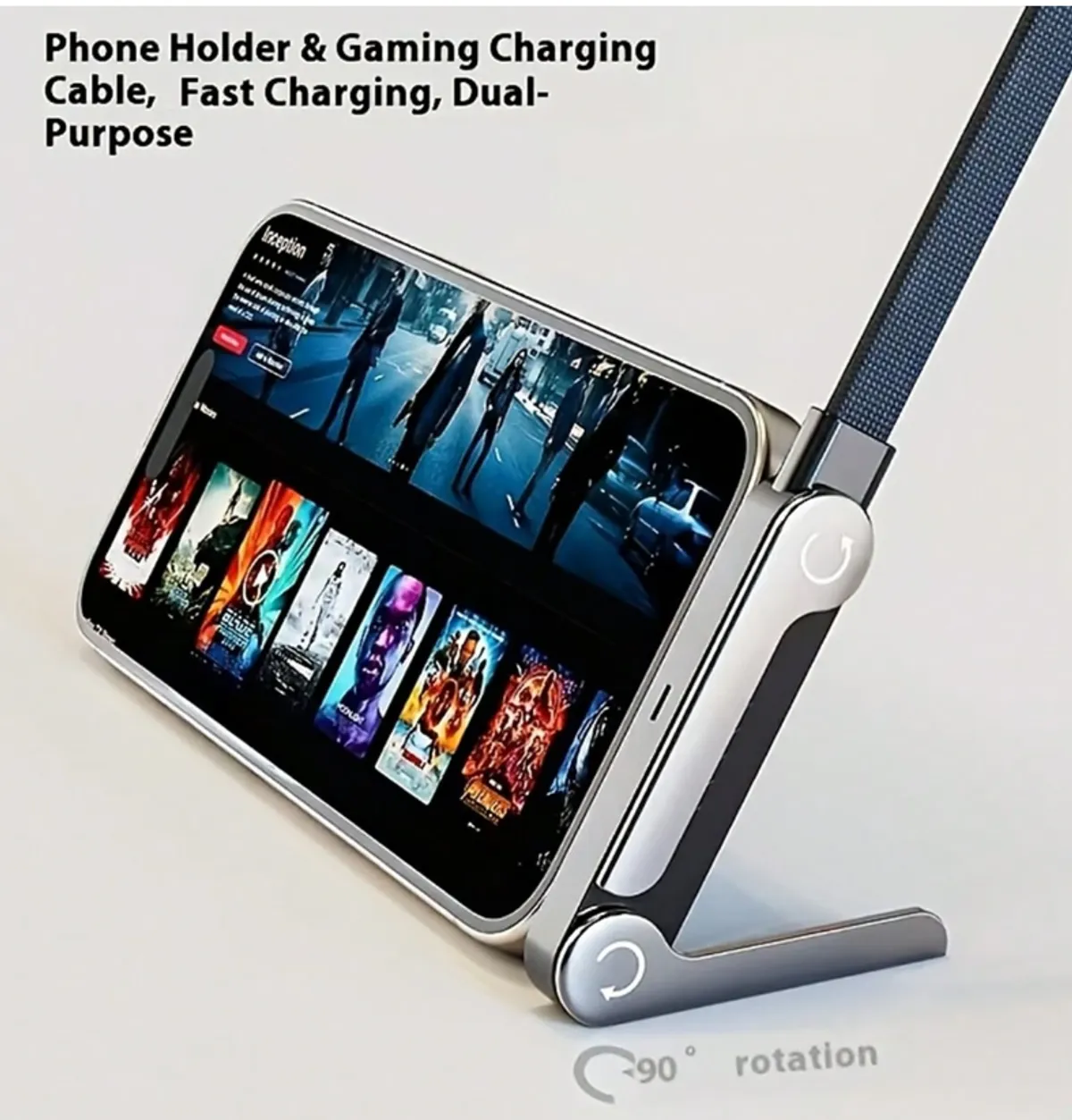 27W Fast Charging Lightning Cable & Stand Combo, 3FT