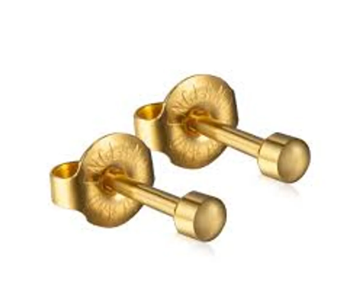 Caflon Medicated Earrings, 24ct Gold Plate, Small Knobs
