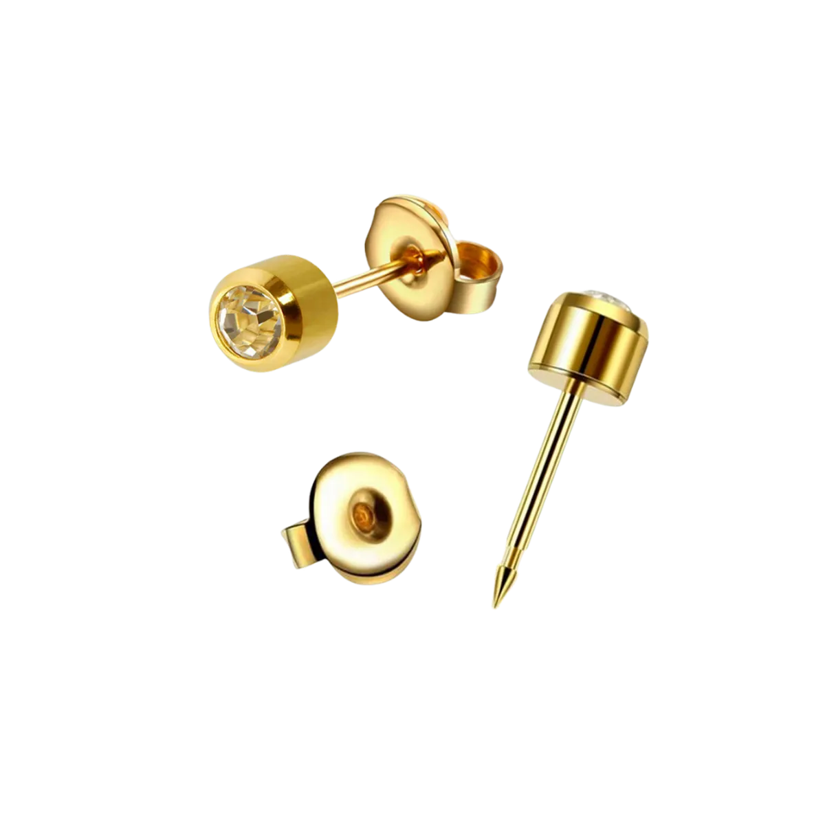 Caflon Medicated Earrings, 24ct Gold Plate, Large Crystal